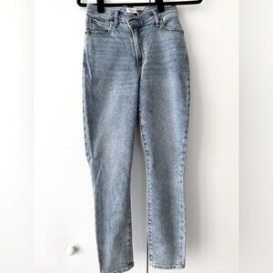 A&F Jeans asymmetrical zipper